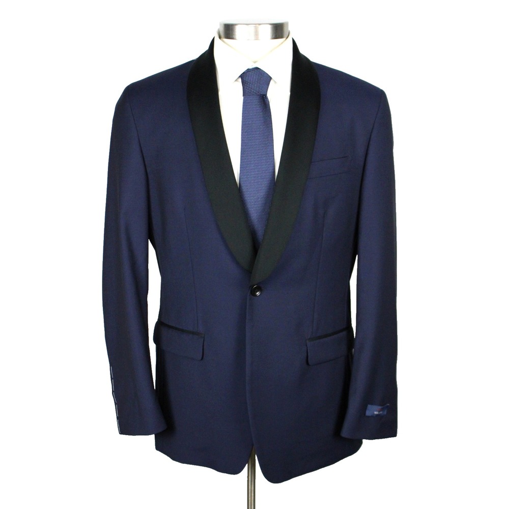 Brooks Brothers 1818 Milano Tuxedo Suit 42 L Mens Navy Wool Mohair Shawl 2 Piece